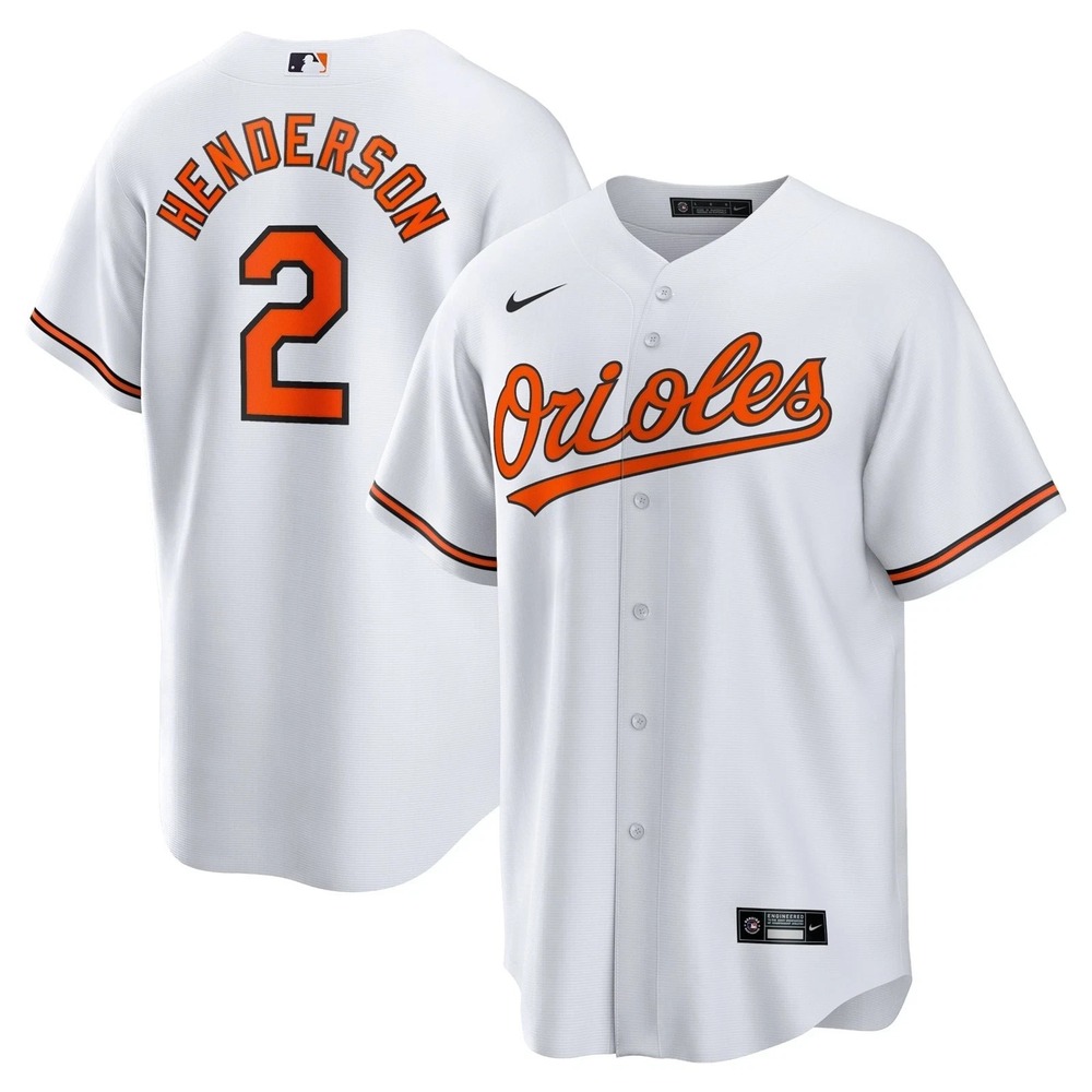 Nike Baltimore Orioles Gunnar Henderson Home Jersey Mens XXL White NWT #2 MLB